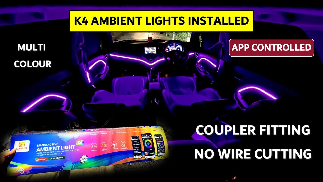 AMBIENT LIGHTS INSTALLATION🔥| BALENO MODIFICATION | APP CONTROLLED #ambientlights #balenomodified