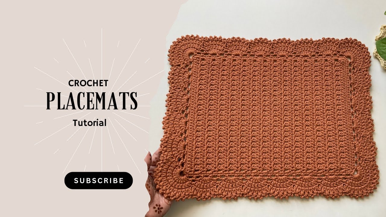Crochet Rectangle Placemat Tutorial @Crochetnaari 