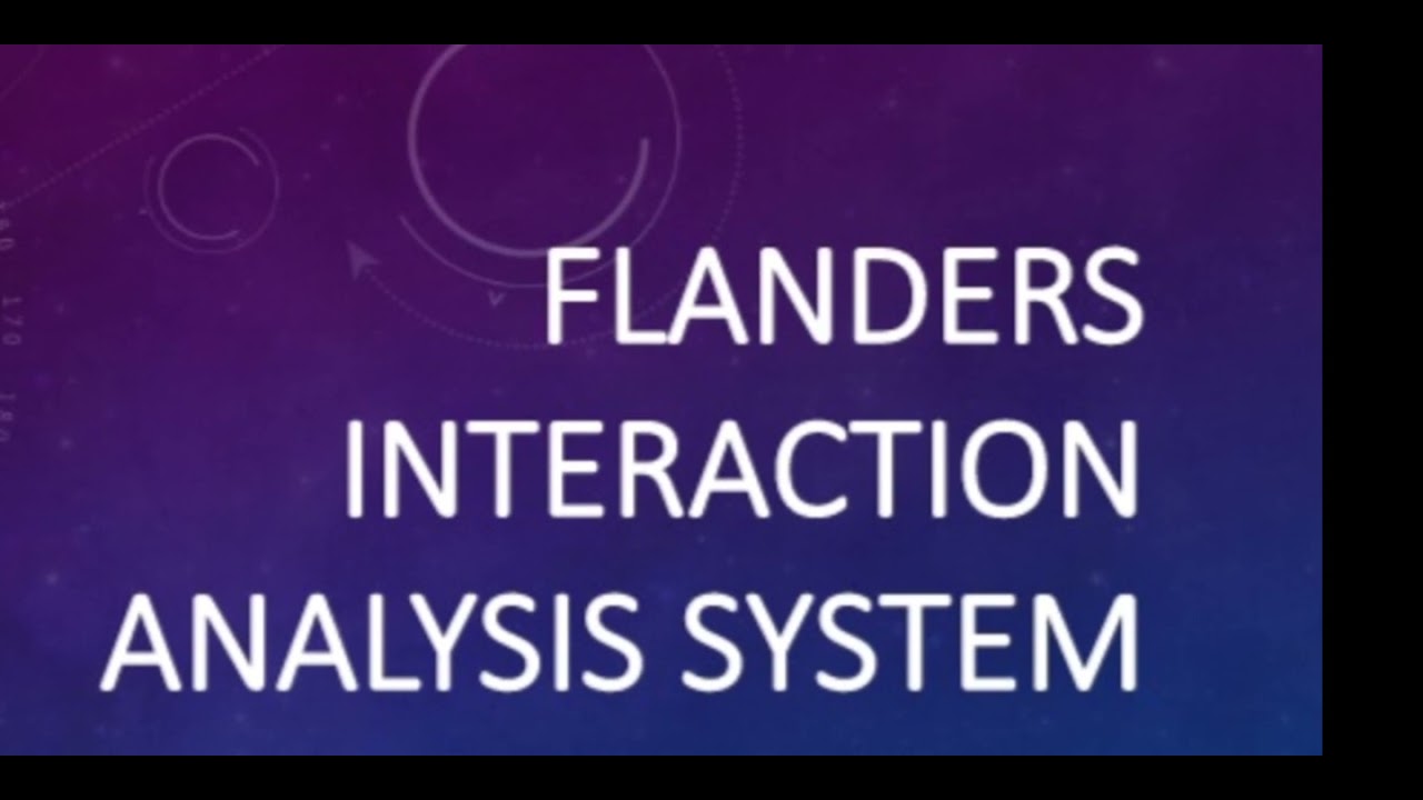 FLANDER'S INTERACTION ANALYSIS SYSTEM ppt