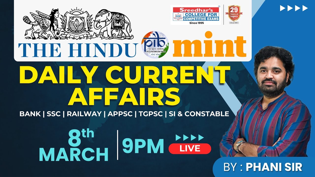 🔴𝐋𝐢𝐯𝐞 | 𝐃𝐚𝐢𝐥𝐲 𝐂𝐮𝐫𝐫𝐞𝐧𝐭 𝐀𝐟𝐟𝐚𝐢𝐫𝐬 𝐢𝐧 𝐓𝐞𝐥𝐮𝐠𝐮 | 𝐌𝐚𝐫𝐜𝐡 𝟖𝐭𝐡, 𝟐𝟎𝟐𝟓 | 𝐋𝐚𝐭𝐞𝐬𝐭 & 𝐈𝐦𝐩𝐨𝐫𝐭𝐚𝐧𝐭 𝐍𝐞𝐰𝐬 | 𝐏𝐡𝐚𝐧𝐢 𝐒𝐢𝐫