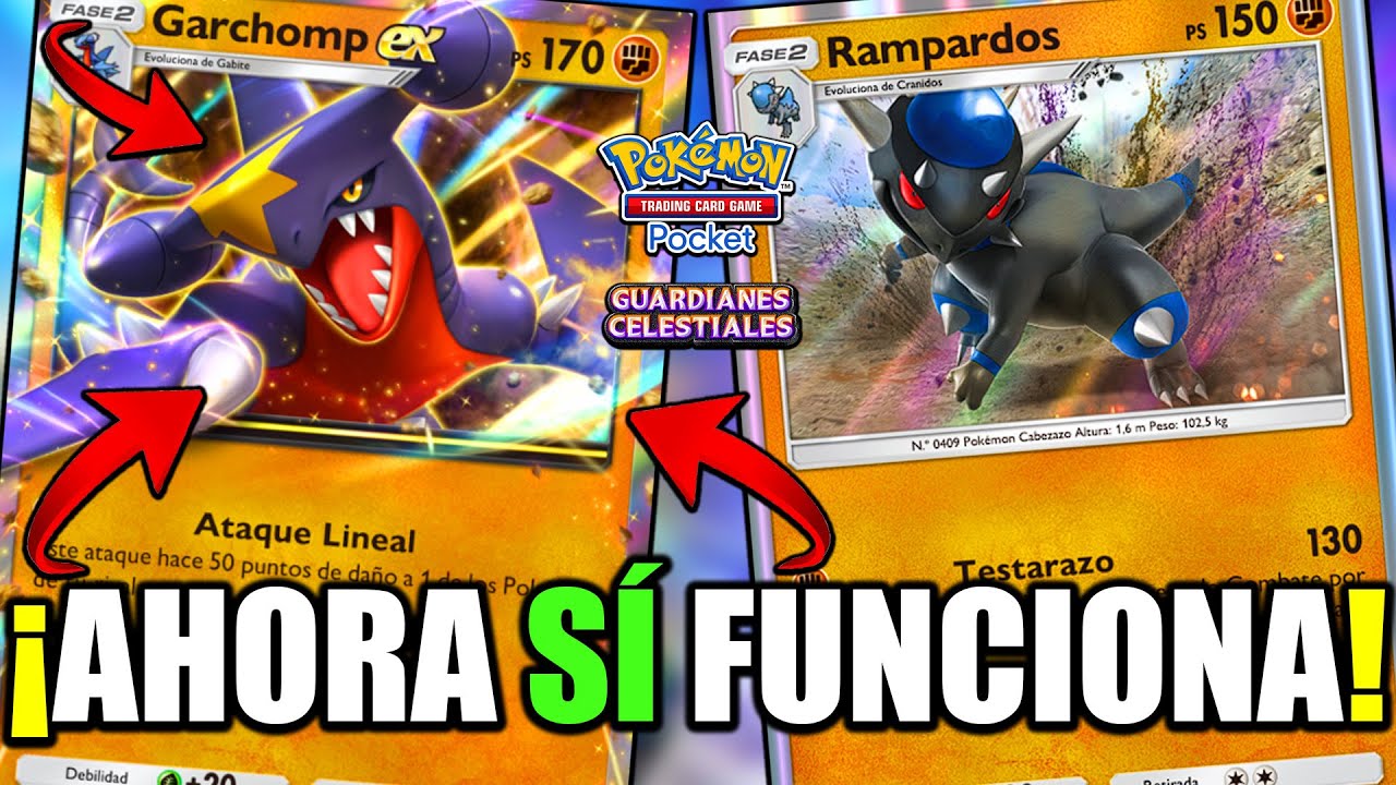 ¡GARCHOMP EX AHORA SÍ FUNCIONA! | Nuevo MAZO con RAMPARDOS y DAÑO BRUTAL en Pokémon TCG Pocket