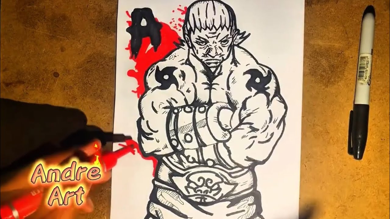 Anime Drawing || How to draw raikage from  | easy step by step