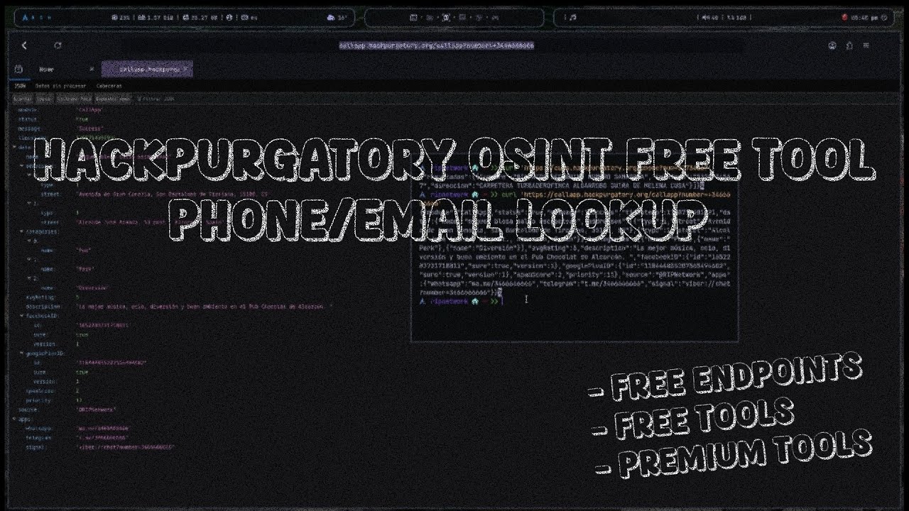 Best OSINT Multi Endpoints Tool whit Free Email/Phone Lookup Working 🌩️
