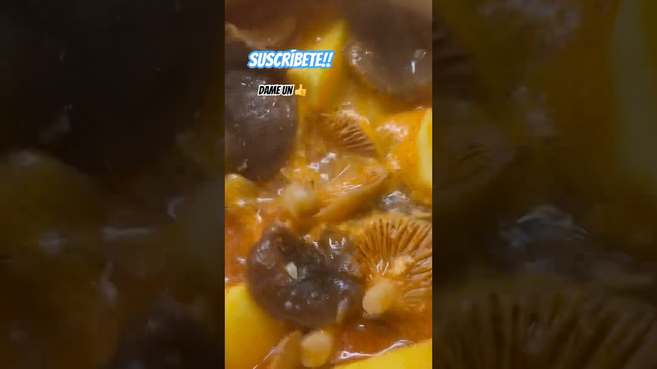 Receta Setas de cardo con patatas. Eringi. #pleurotus #hongoscomestibles #setas #recetas