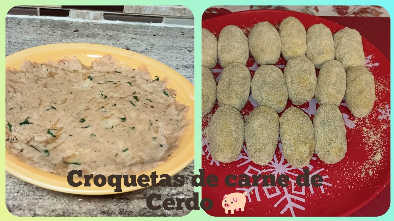 croquetas de carne de cerdo 🐷, reciclada de las fiestas de fin de año