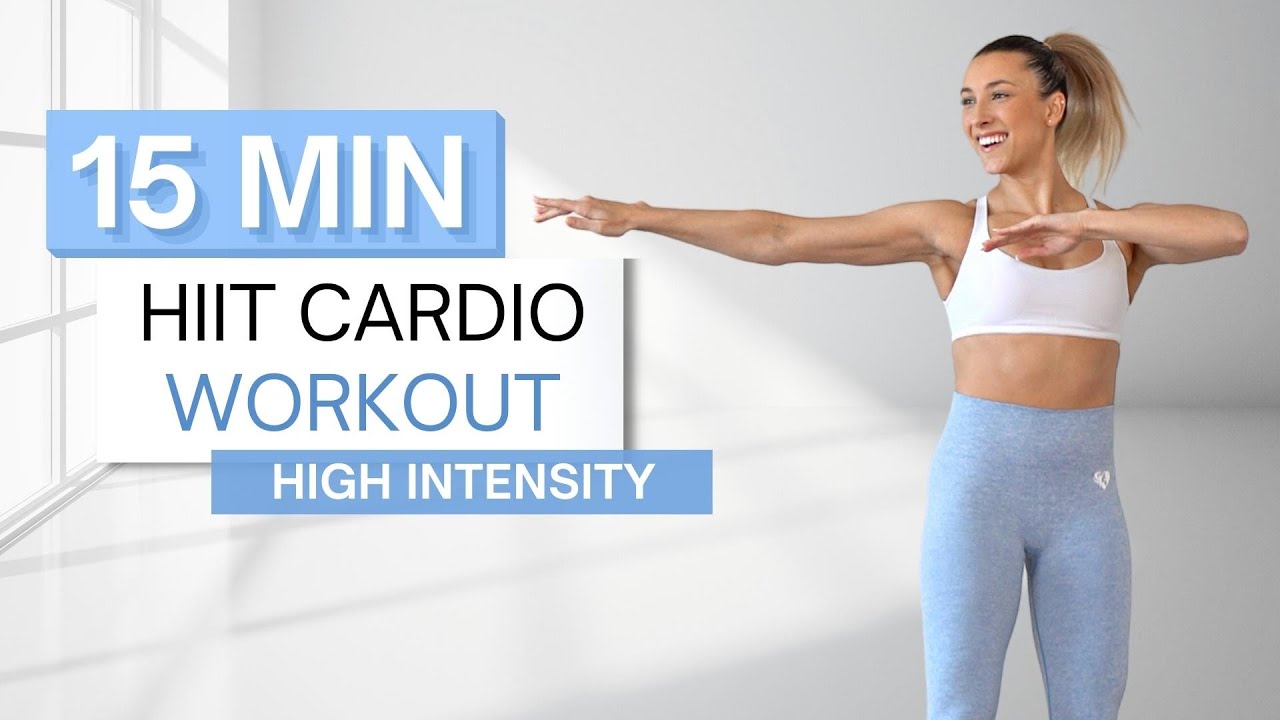 15 min STANDING HIIT CARDIO WORKOUT | Super High Intensity | Jumping with Low Impact Options