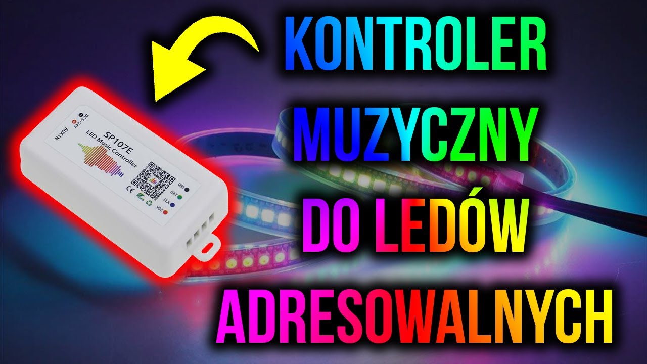 WS2812b + Kontroler muzyczny SP107E! Sterowanie telefonem! Jak podłączyć i jakie ma funkcje?