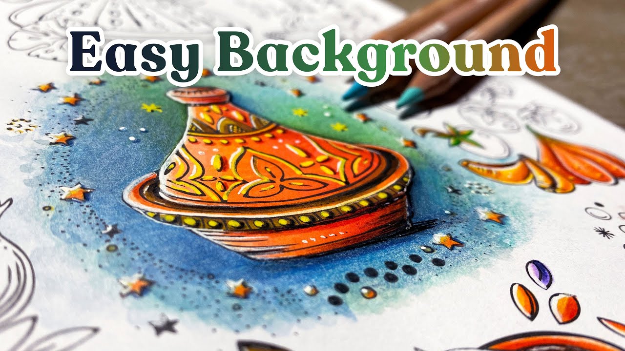EASY background Coloring Tutorial ✨ + what I discovered! Rita Berman - Meine Reise durch Afrika