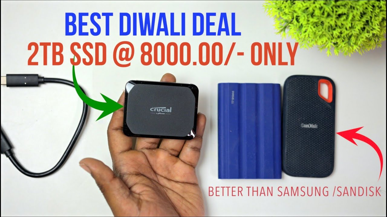 Crucial X9 2tb ssd unboxing and review | 2tb SSD only at 8000 rs. Better than Samsung T7 Shield ssd
