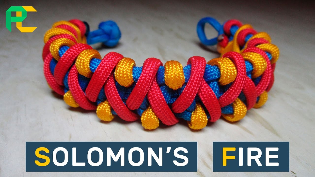 Solomon's Fire Paracord Bracelet without buckle