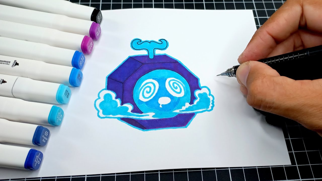 como DESENHAR a FRUTA PORTAL de BLOX FRUITS - HOW TO DRAW  PORTAL FRUIT BLOX FRUITS