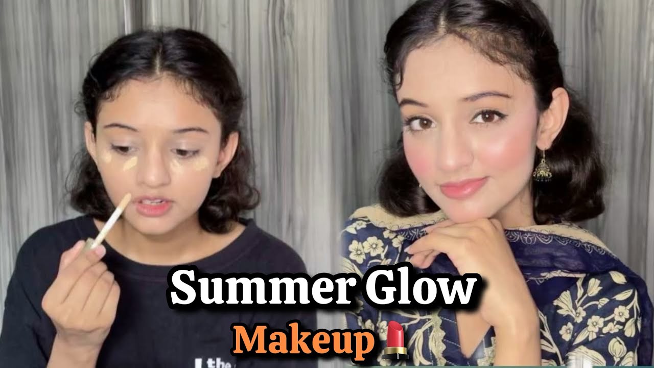 Summer Glow makeup |Soft glam look💗✨|Easy steps for makeup |Sana Malik vlogs 