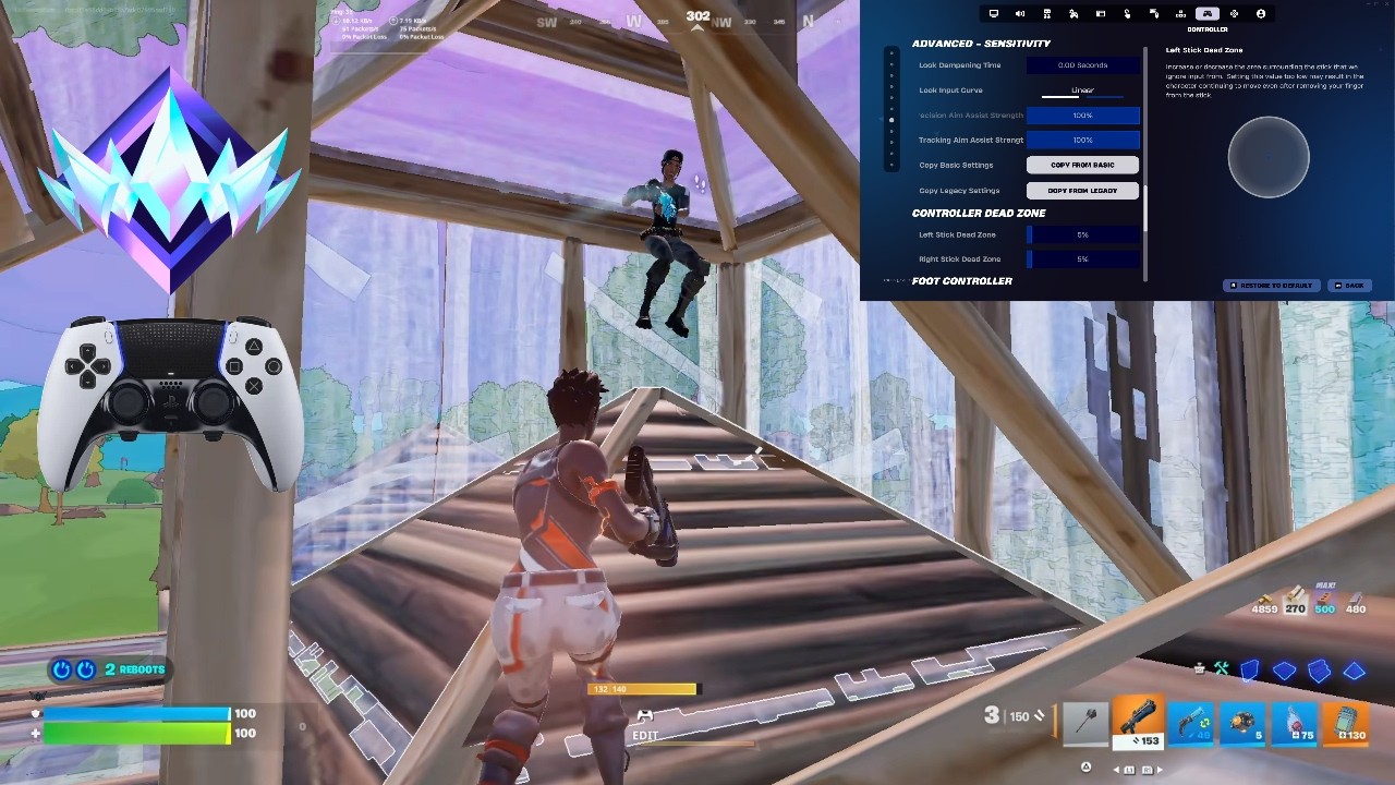 NEW BEST Controller SETTINGS + Sensitivity in Chapter 7 Season 2 🎮 (Fortnite Reload Gameplay)