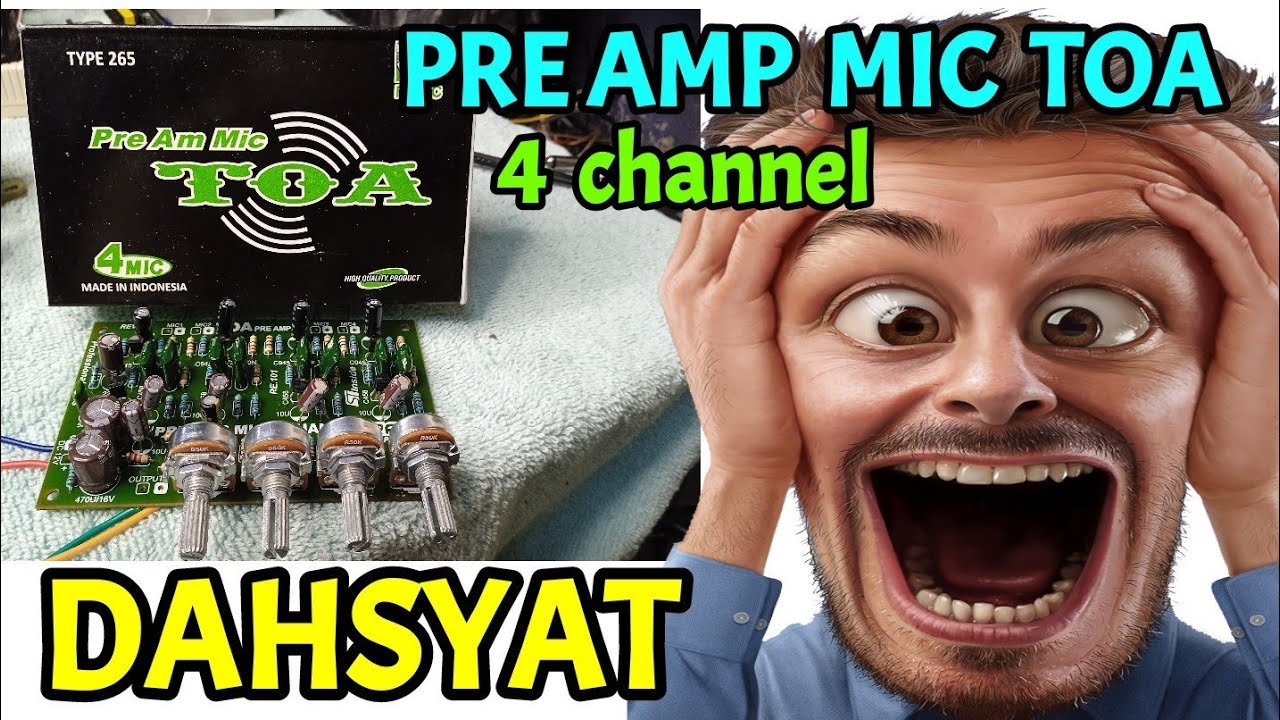 Preamp Mic TOA 4 channel