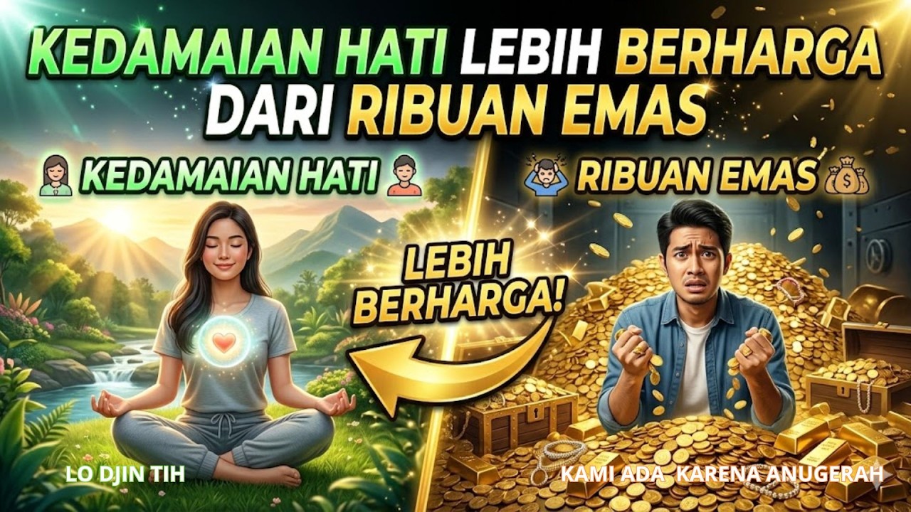 KEDAMAIAN HATI LEBIH BERHARGA DARI RIBUAN EMAS.