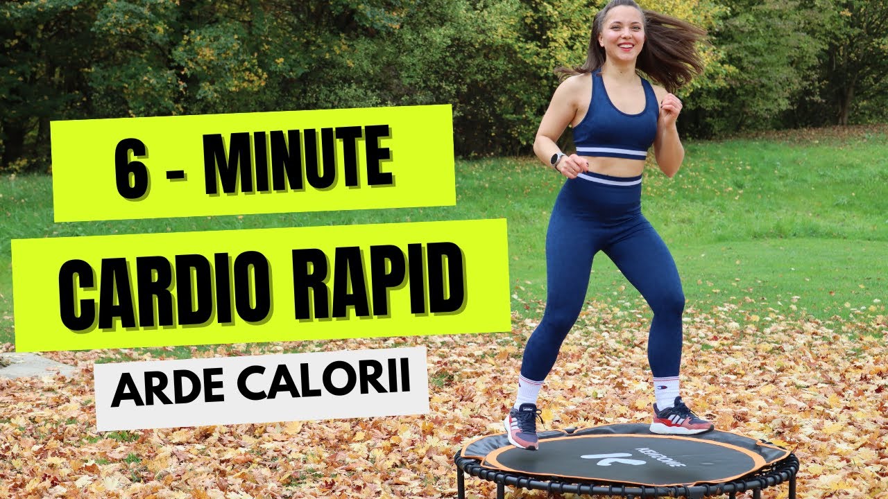 Antrenament Trambulină 6 Minute - Cardio Intensiv Acasă pentru Arderea Grăsimilor | Workout Complet