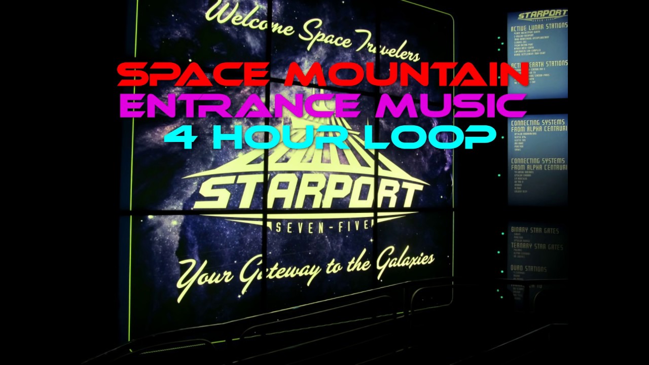 Space Mountain Attraction Entrance Music ~ 4 Hour Loop ~ Queue Soundtrack ~ EXTENDED LOOP