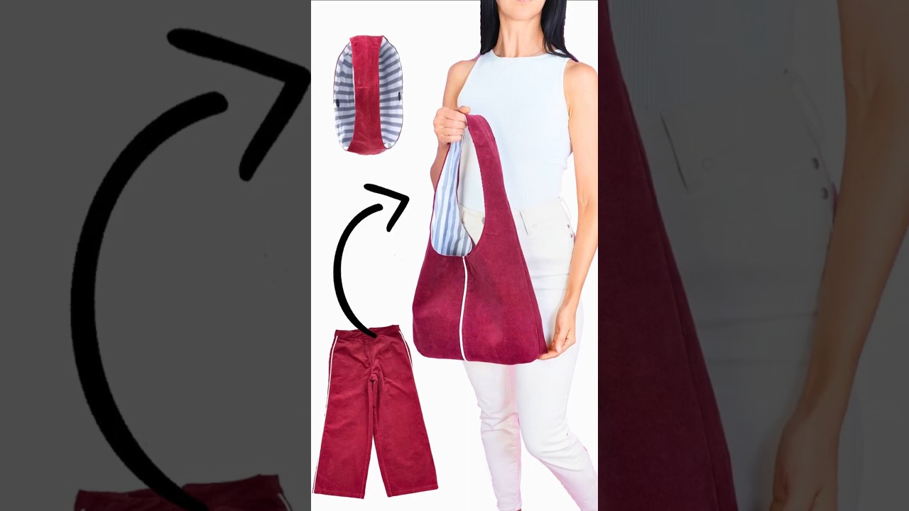 Как легко сшить сумку-хобо из старых джинсов Miarti 🪡 🧵✂️ 👜✌️