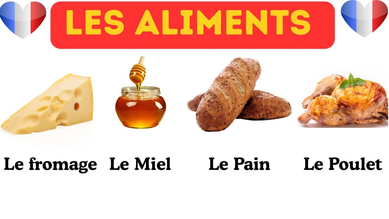 Découvrons les aliments en français ! 🍌🧀 | Vidéo éducative | Vocabulaire français | Répète avec moi!