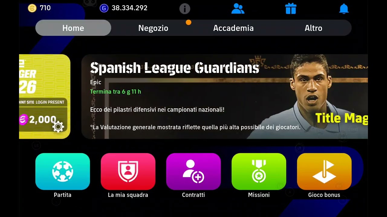 EFOOTBALL MOBILE26 : SUPER VARANE IN GAME ⚠️⚽... FA TUTTO SCHIFO IN EFOOTBALL ⁉️🤔🤔🤔