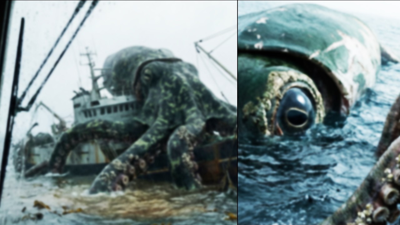 The Rescue Crew Filmed a Kraken Destroying the Trawler, 1982 | Real Kraken Footage