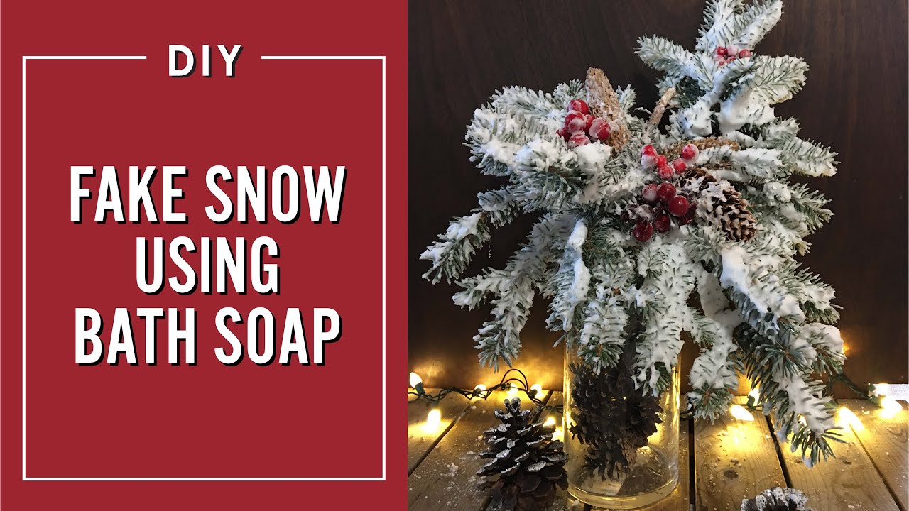 How to Make Fake Snow Using a Bath Soap