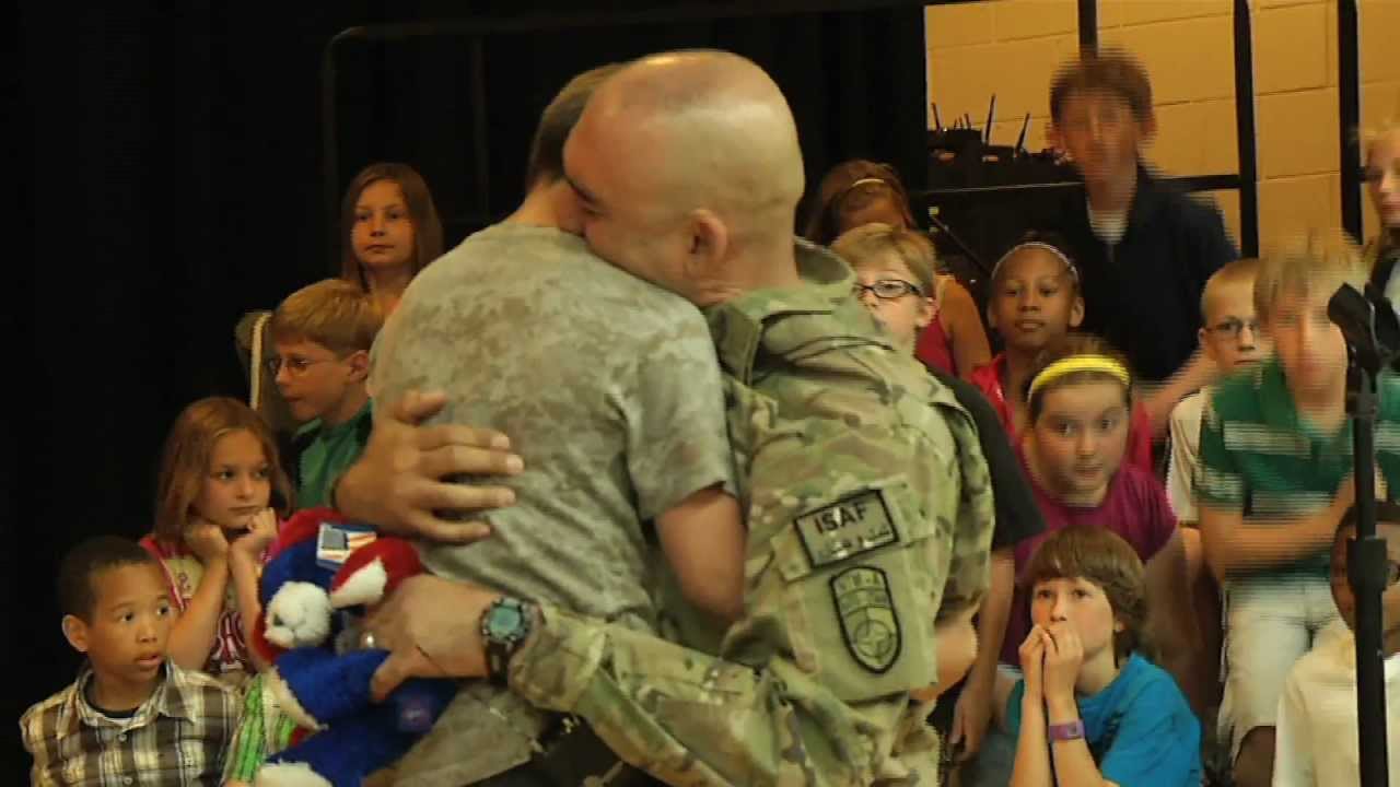 Soldier Surprises Son