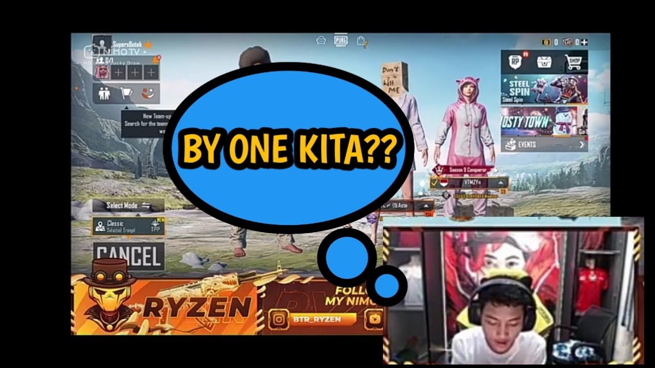 BTR RYZEN NYAMAR JADI SUPERXBOTAK AJAK BY ONE RANDOM!!! NIMO TV