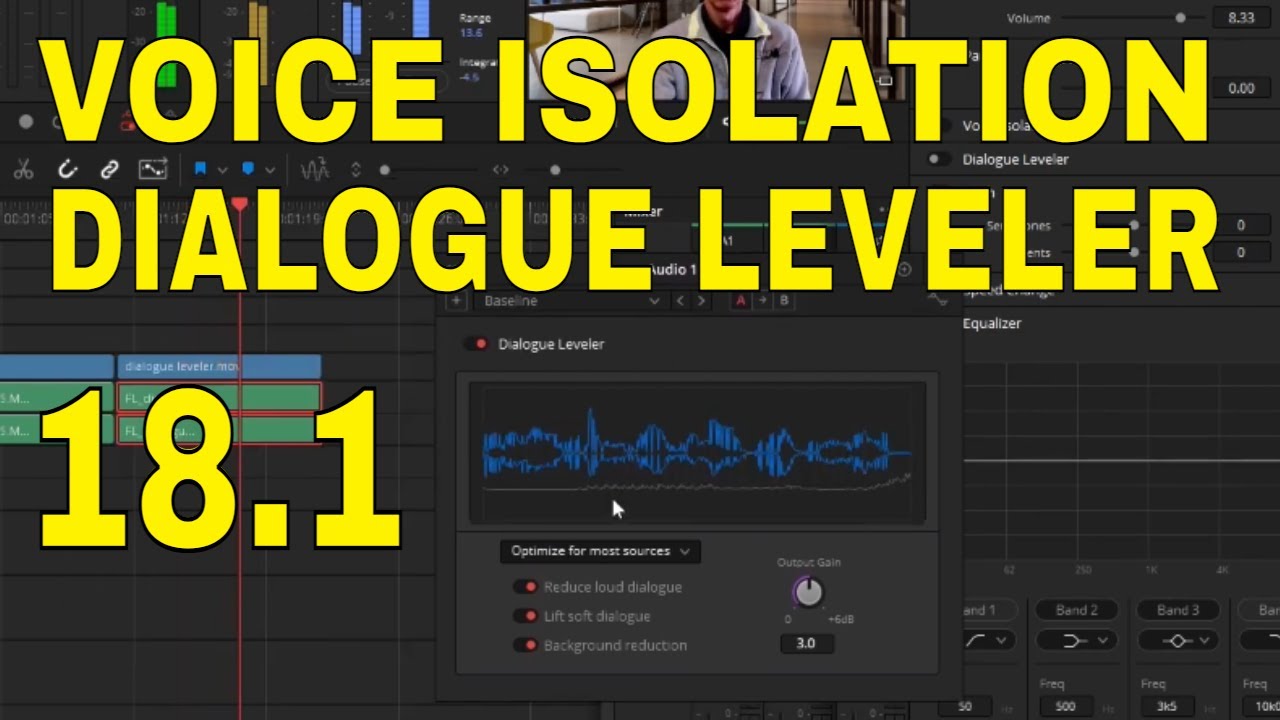 Tutorial Voice isolation e Dialogue leveler - Davinci Resolve 18.1