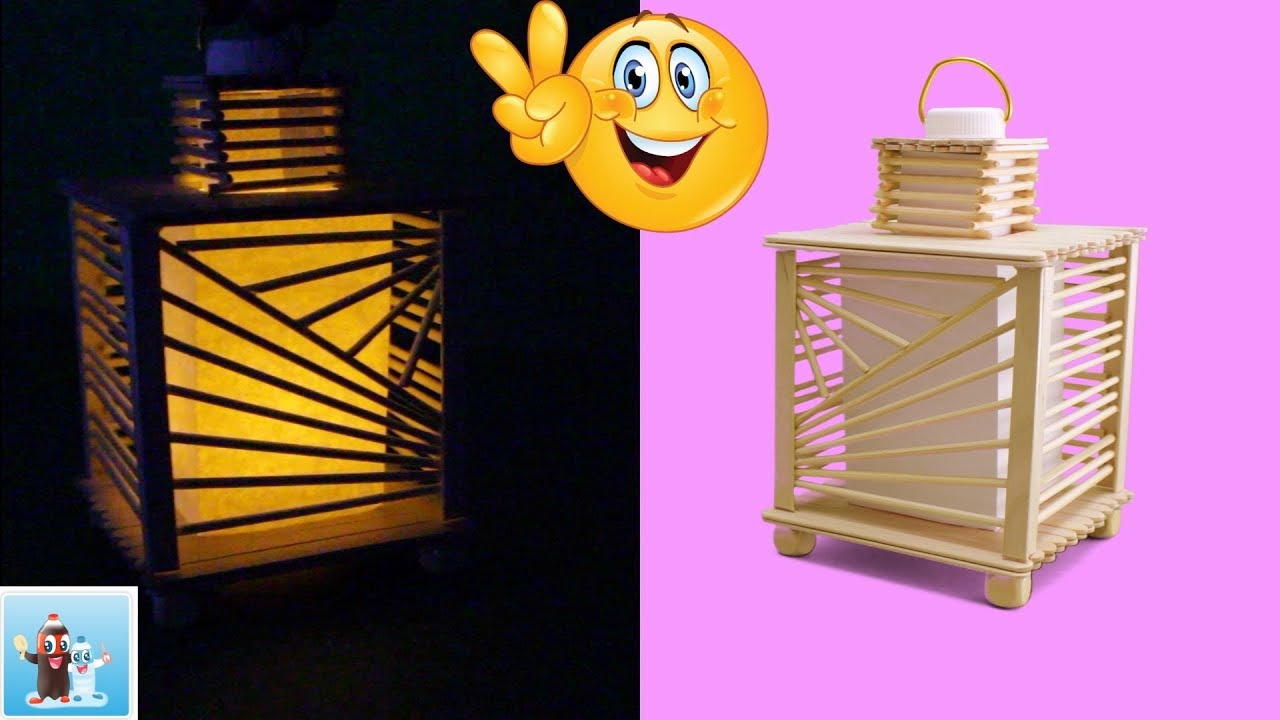 How to Make a Popsicle Stick Lantern Art and Crafts Ideas