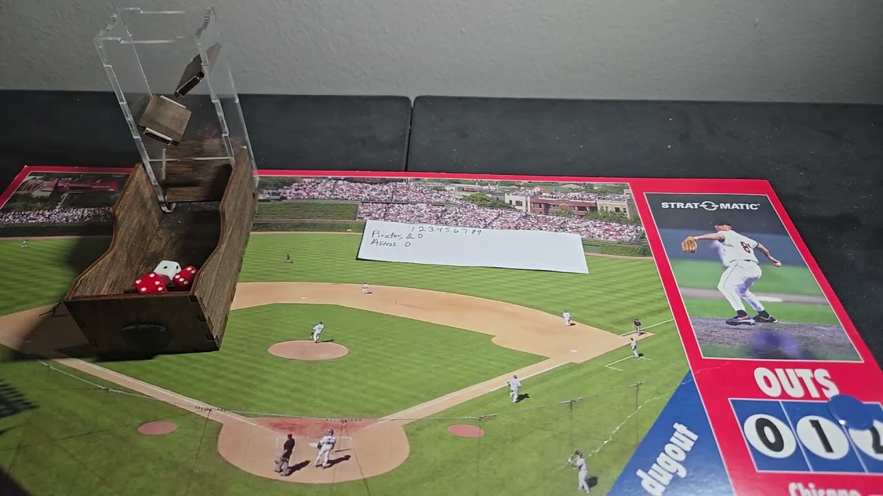 Game 21 1972 Roberto Clemente race to 3000 hits replay using strat o matic super advanced.