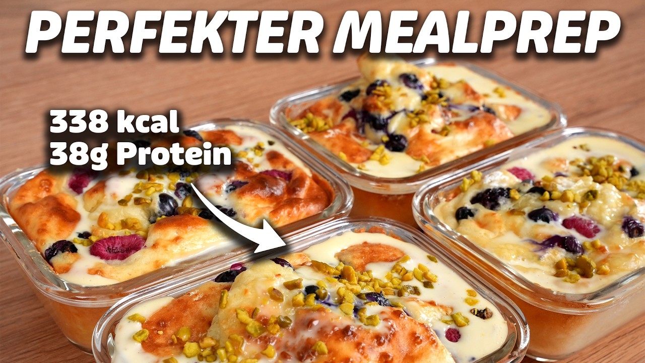 Frühstücks Mealprep: Diese Ofen-Pancakes haben 34g Protein