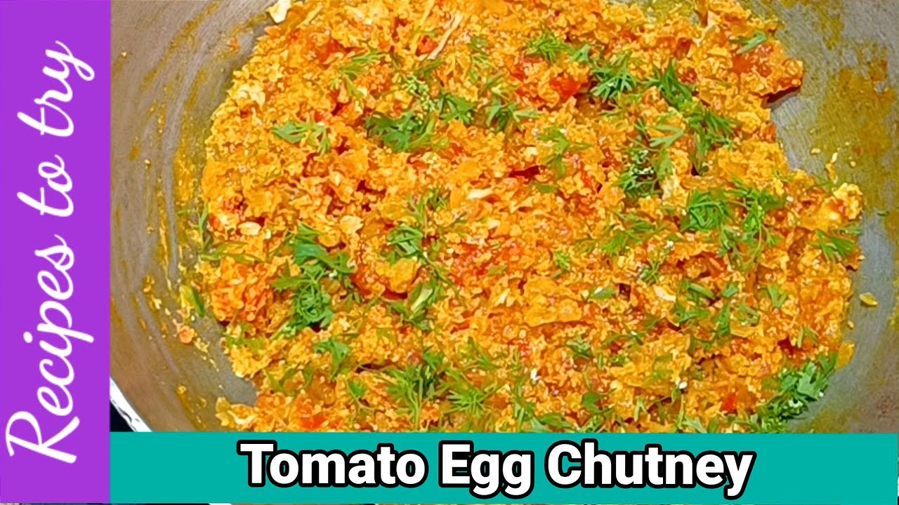 Tomato Egg Chutney Recipe | Breakfast Side Dish Recipe | How To Make Egg Chutney | Side Dish Recipe
