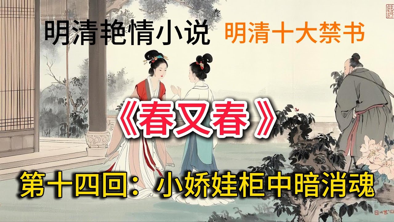 中国古典文学、明清艳情小说、明清十大禁书：第十四回 小娇娃柜中暗消魂
