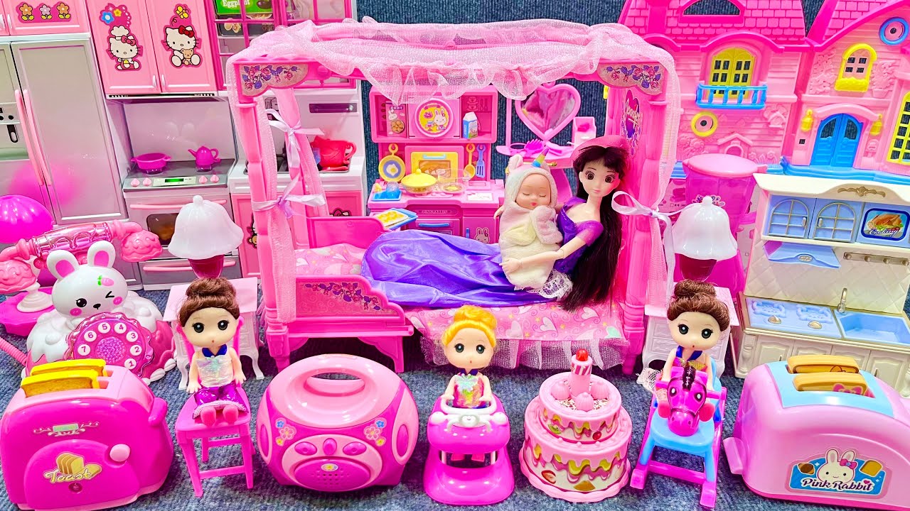 12 Minutes Satisfying with Unboxing Barbie Family Playset,Kitchen,Cute Doll Toys ASMR | Review Toys