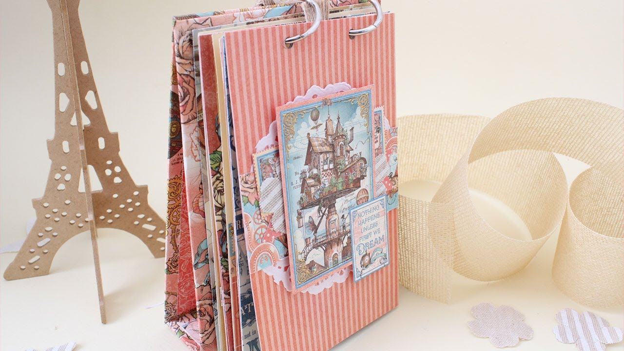✂ Como HACER un MINI ÁLBUM con ANILLAS 📔| SCRAPBOOK