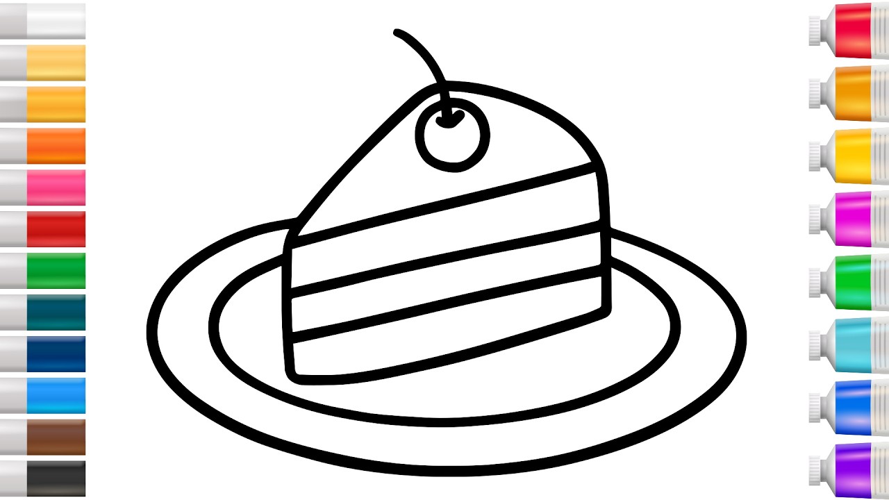 How to Draw a Cute Cake Slice | Easy Step by Step Tutorial