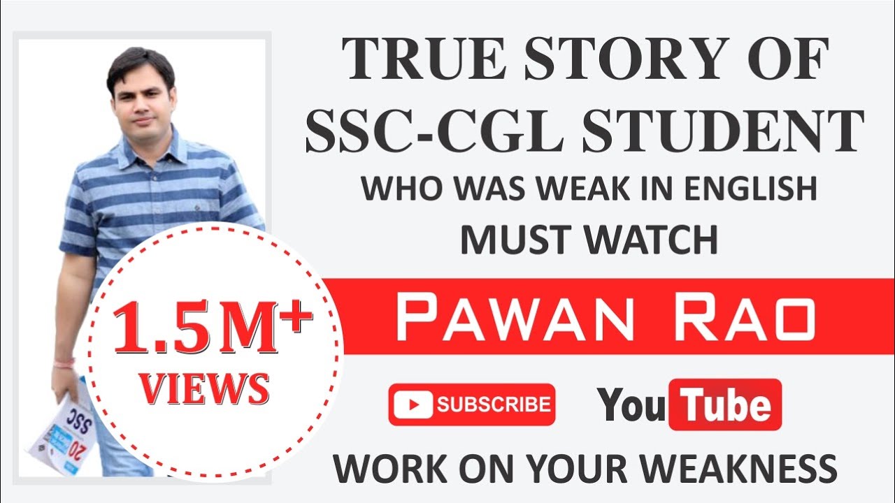 TRUE STORY OF SSC-CGL STUDENT | ENGLISH WAS WEAK | MUST WATCH | BY PAWAN RAO