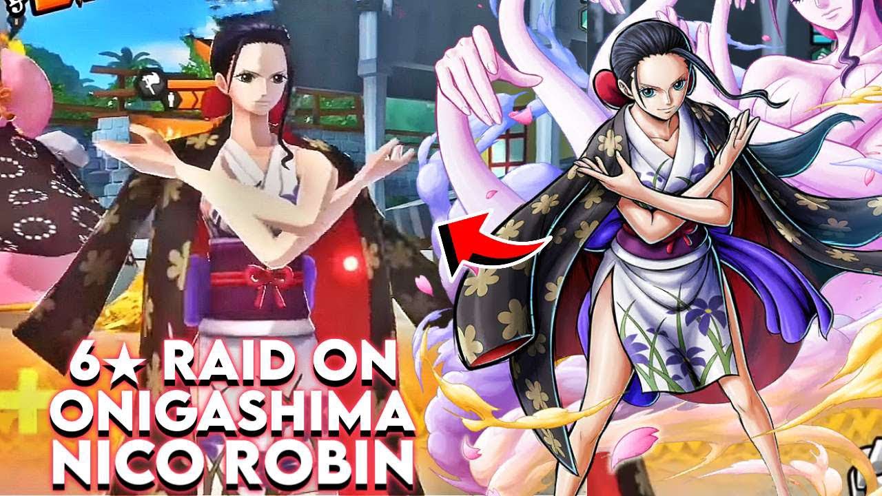 6★ Raid on Onigashima Nico Robin Gameplay | One Piece Bounty Rush