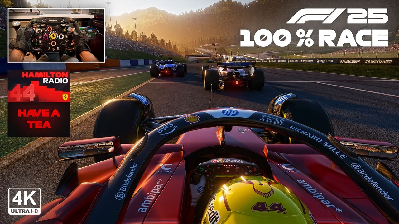 Lewis Hamilton's Ferrari SF25 - F1 25 Ultra Realistic Gameplay | 2025 Austrian GP 100% Race
