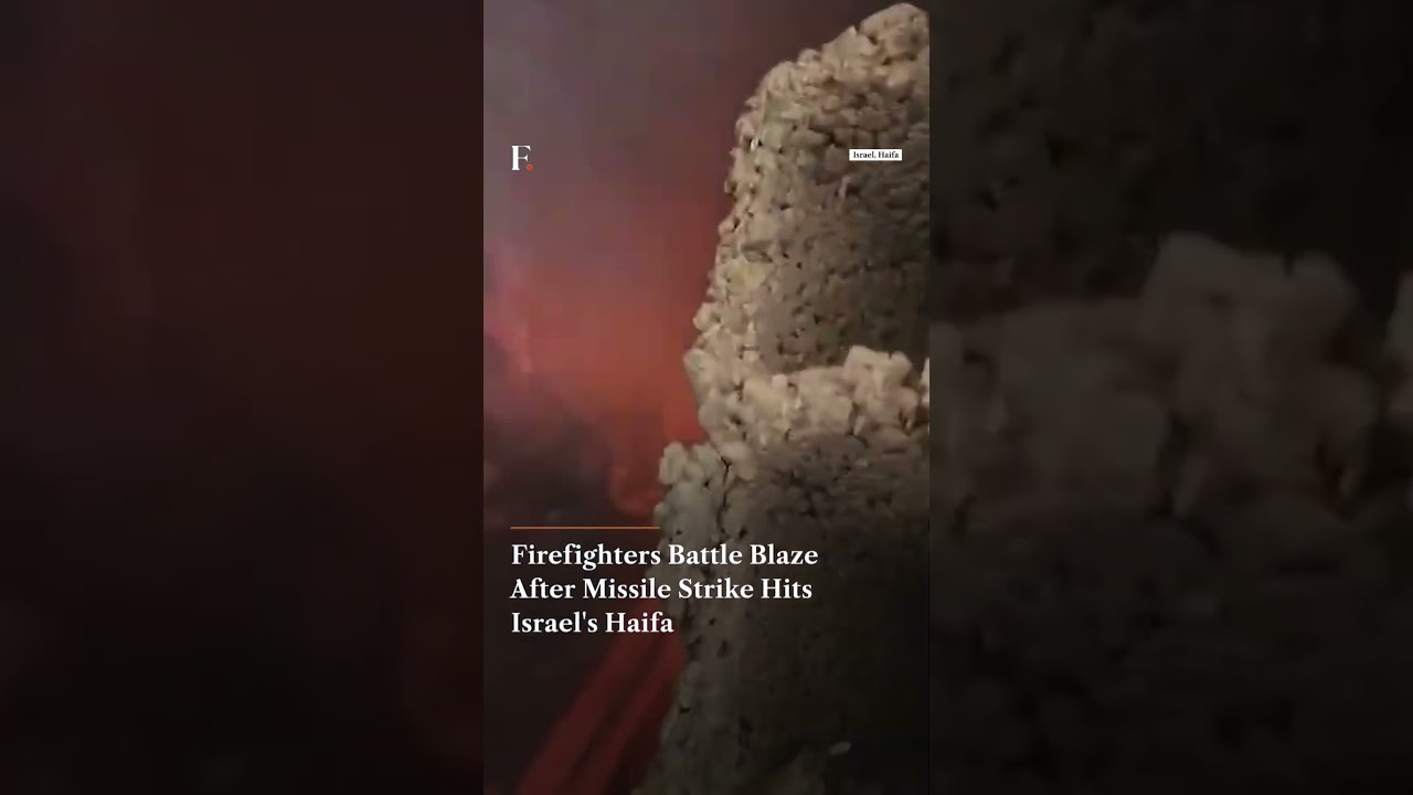 Firefighters Battle Blaze After Missile Strike Hits Israel's Haifa | N18G