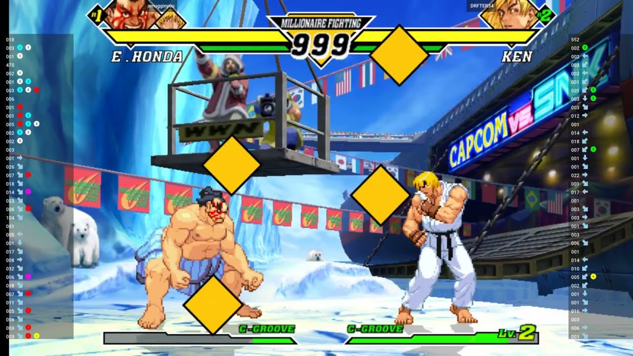 CVS2 - smugginyou VS DRFTER34 #fightcade2 #fightcade #capcom #snk #capcomvssnk2 #cvs2
