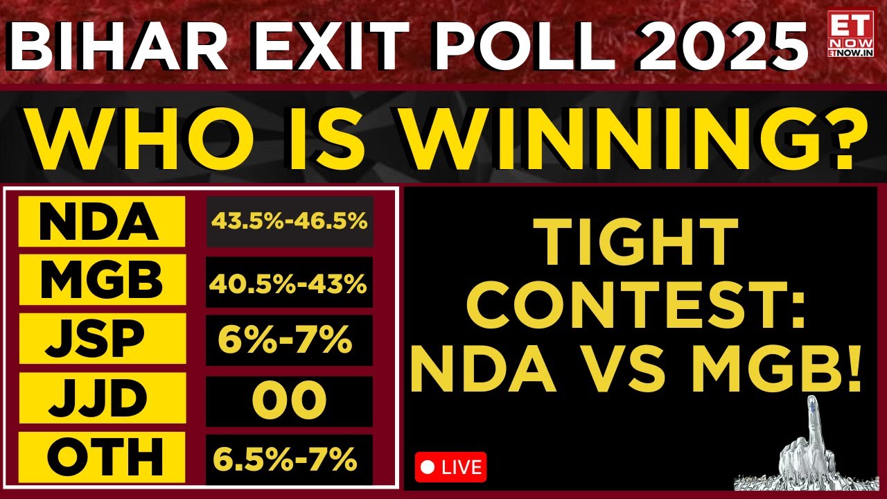 Bihar Election Exit Poll: NDA Maintains Lead, MGB Trails | JVC & Decode The Numbers | ET Now