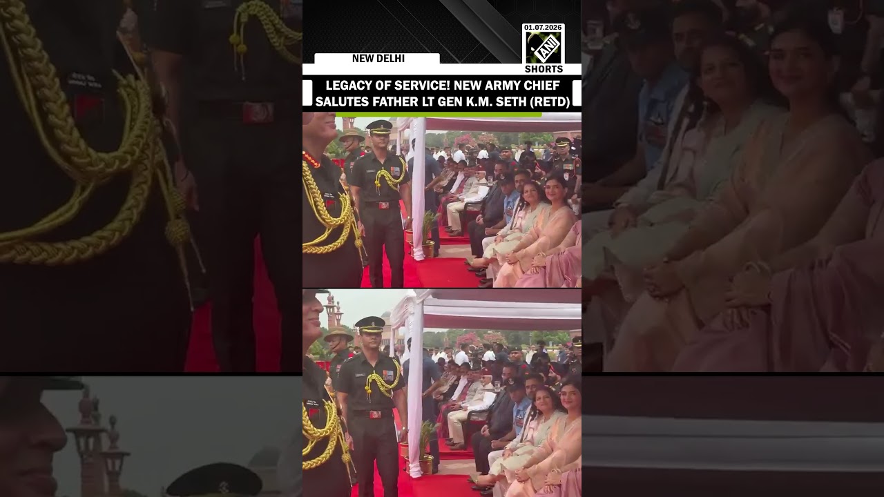 Army Chief Gen Dhiraj Seth salutes his father Lt Gen KM Seth (retd), brother Rear Admiral Ravnish