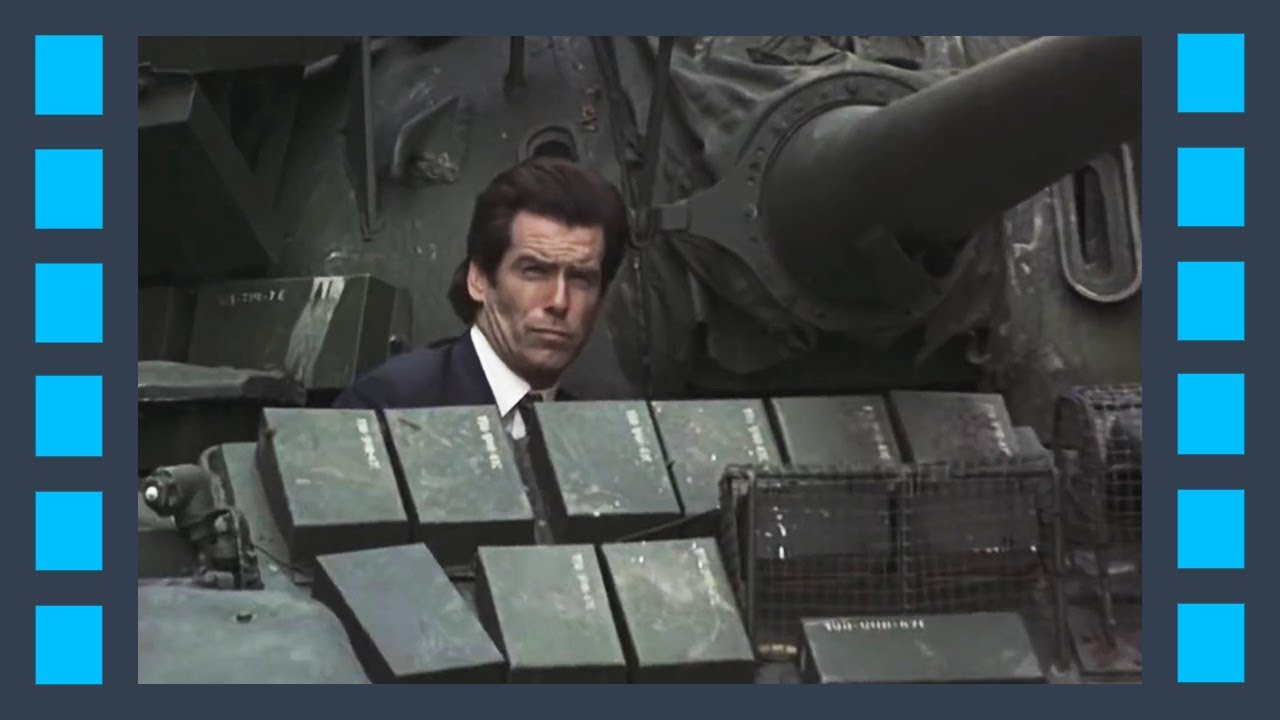 Джеймс Бонд на танке Т-55 &mdash; Золотой глаз (1995) Сцена из фильма 4/6