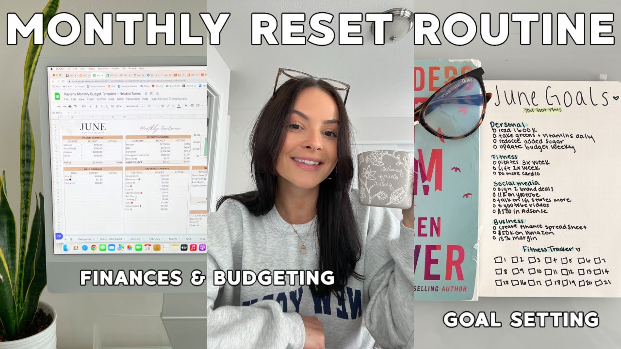 JUNE RESET ROUTINE | monthly budget, goal reflecting & setting, monthly favorites, & more!