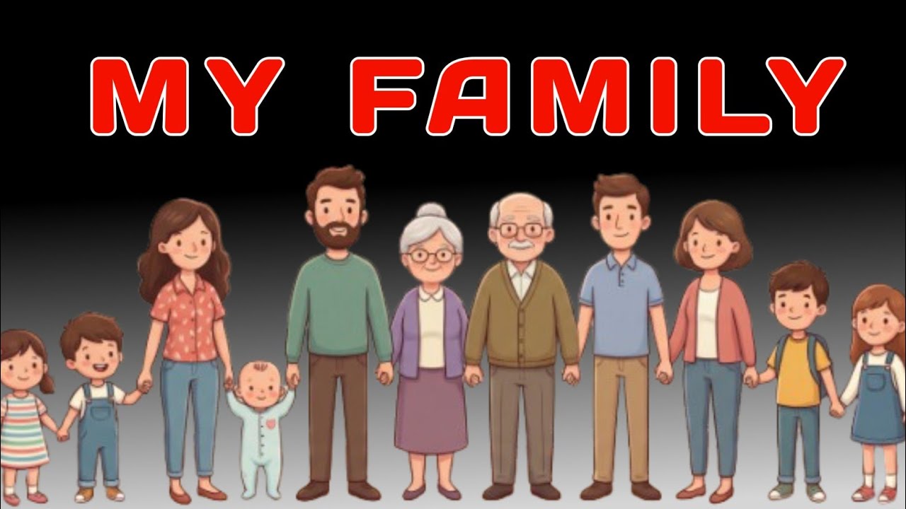 Learn Family Members Names in English | Kids Learning|My Family 👨‍👩‍👧‍👦 