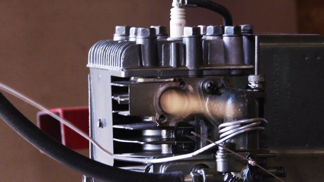 Briggs Engine Running Nitromethane - Excerpt From Blowing Up See Through Engine Attemp 1