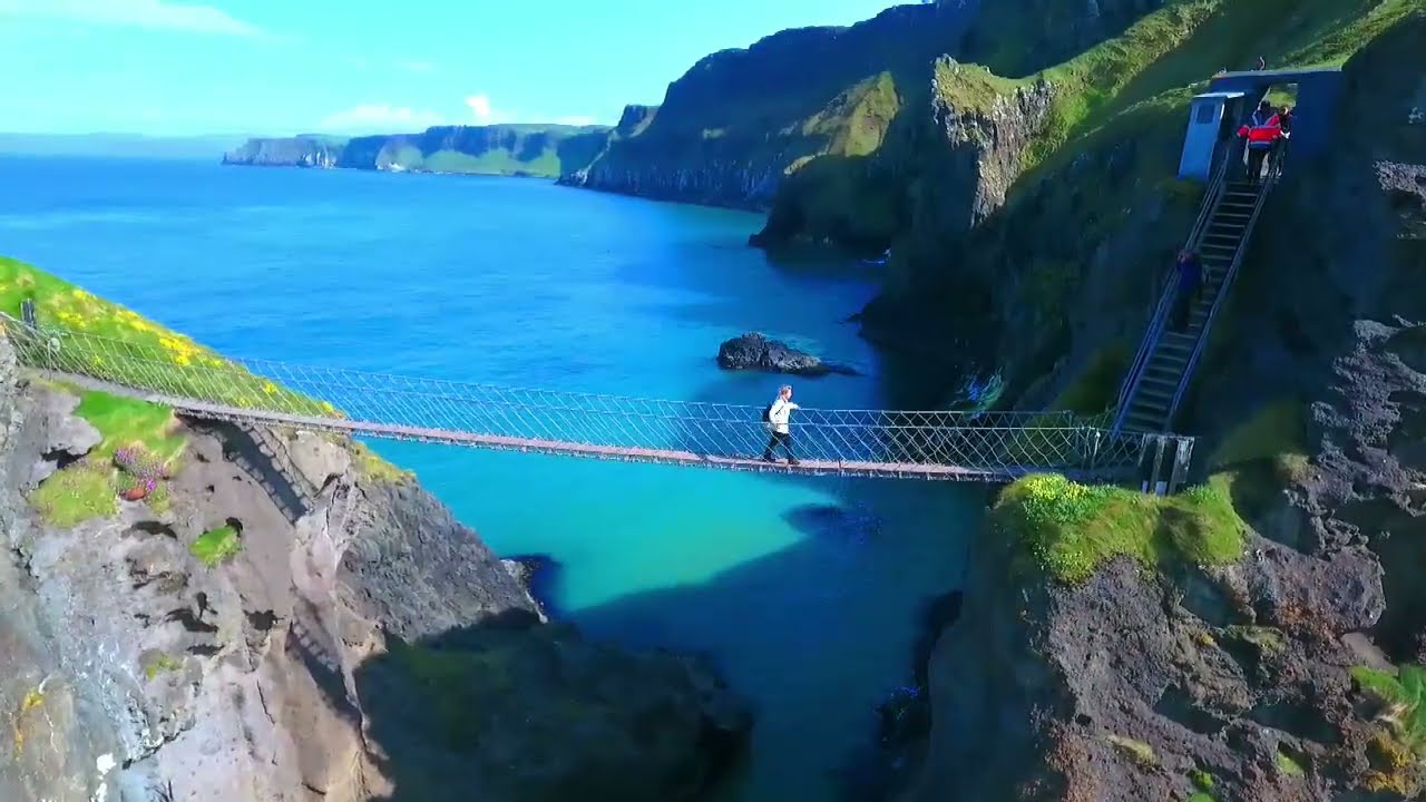 Drone footage Northern Ireland Giants Causeway, Dark Hedges, Dunluce Castle & Views of Belfast