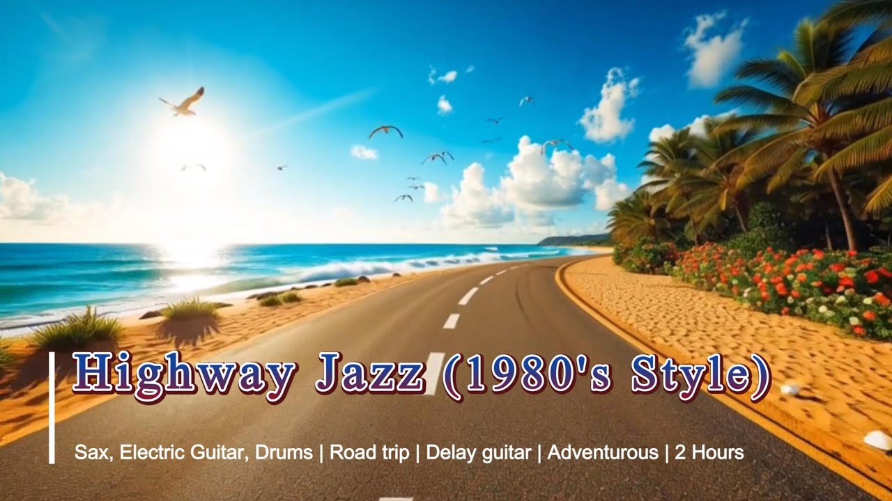 Highway Jazz - Sax, Electric Guitar, Drums - Road trip - Delay guitar - Adventurous